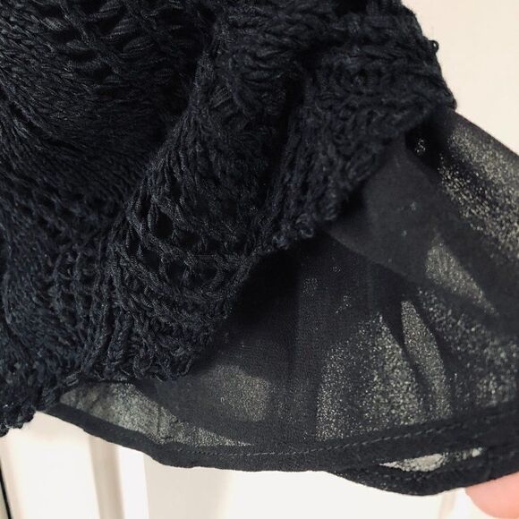 NWT: Charming Charlie Black Knit Top - Picture 8 of 9